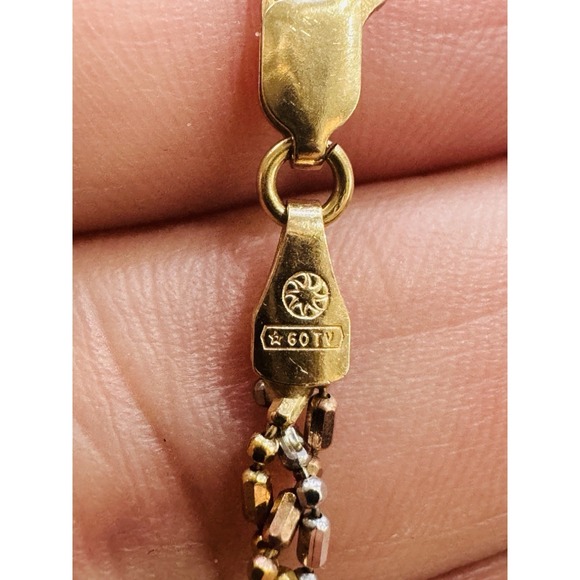 Tecnigold Italy 14K Tri Color Gold Necklace 16\